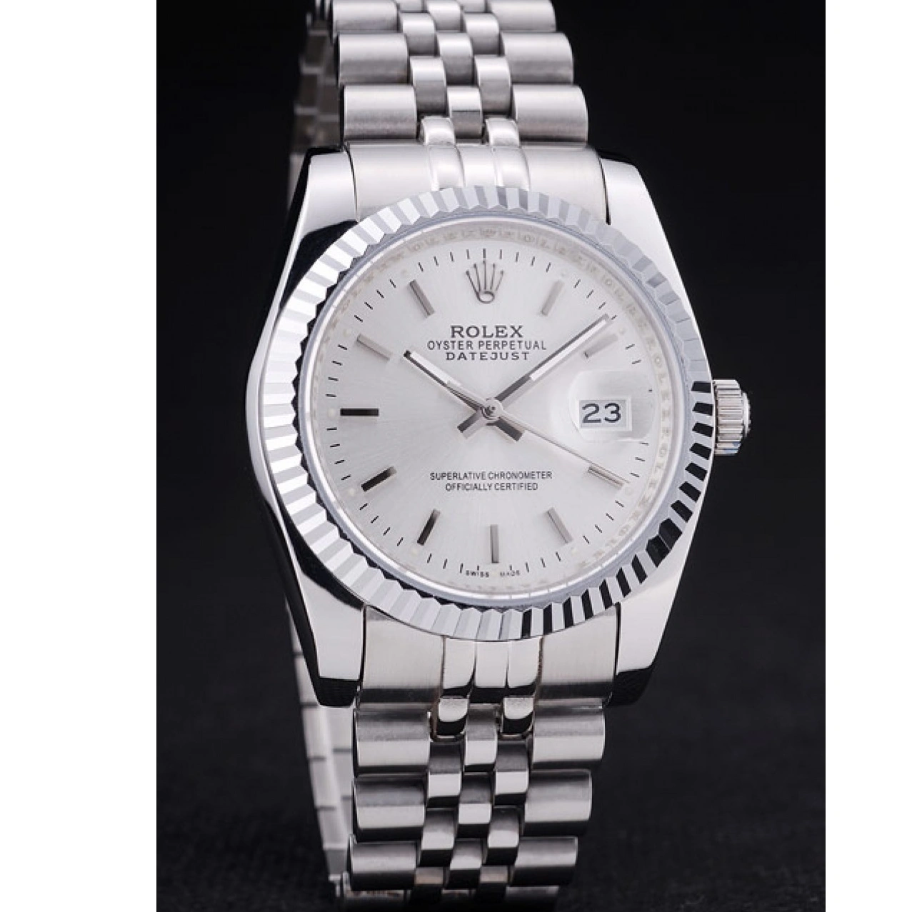 MiroTime 1015 Rolex Datejust Silver Dial Ribbed Bezel 7457